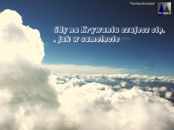 Ponad chmurami. Widok z Krywania